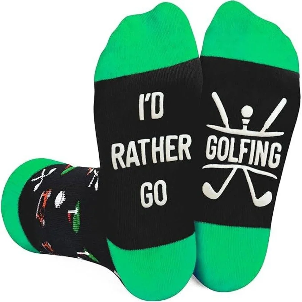 Funny Golf Socks Men's US 10-13 Comfortable Fit Stocking Stuffers for Adults